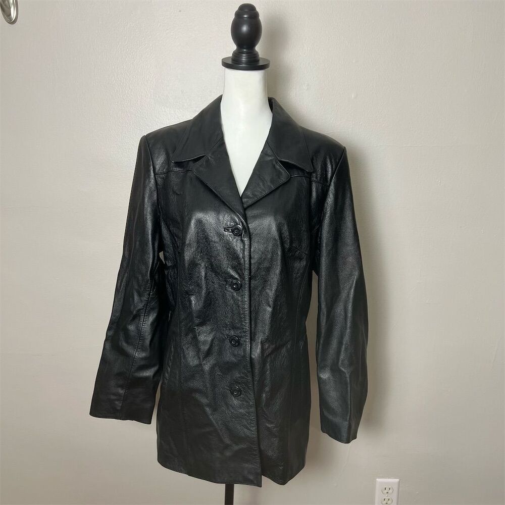 Wilsons Leather Women's Black Basic Jacket Size L… - image 3